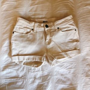Urban Outfitters Mid-Rise White Jean Short